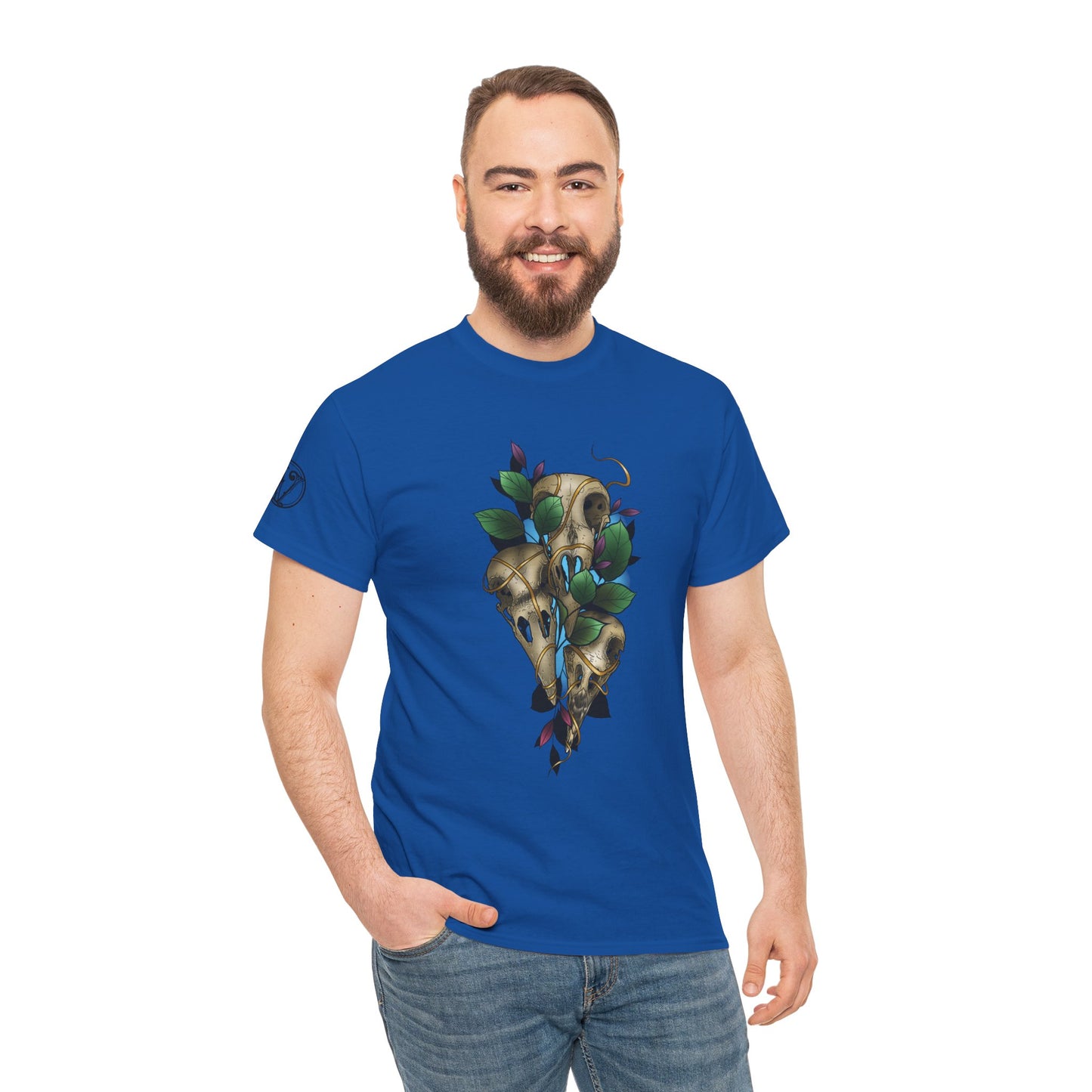 Skull & Vines Graphic Tee — Botanical Skull Art T-Shirt