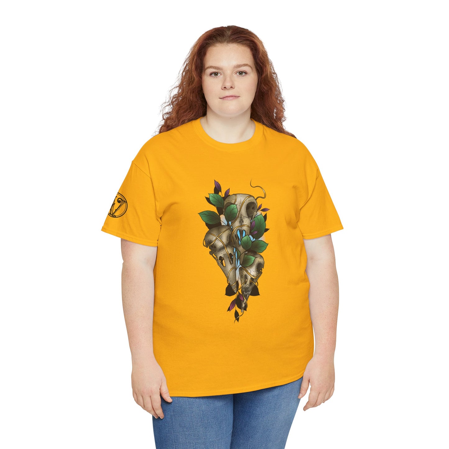 Skull & Vines Graphic Tee — Botanical Skull Art T-Shirt