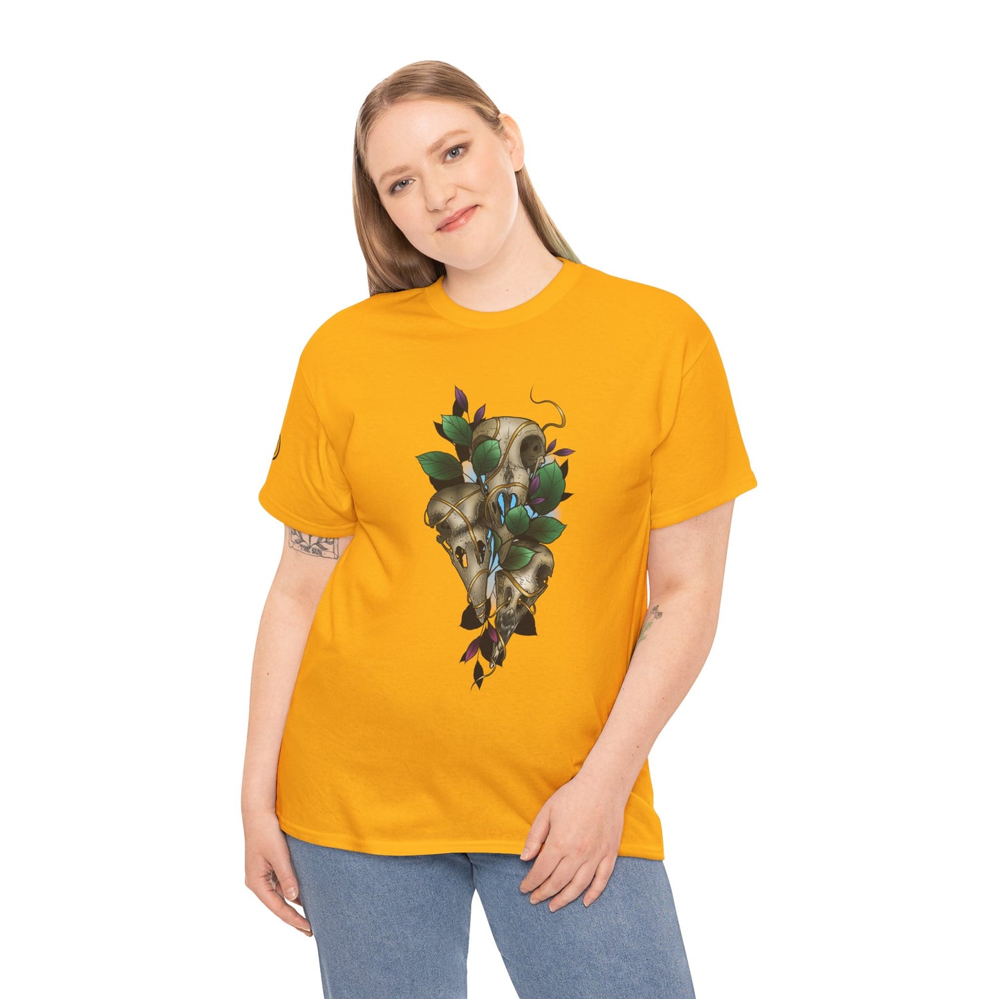 Skull & Vines Graphic Tee — Botanical Skull Art T-Shirt
