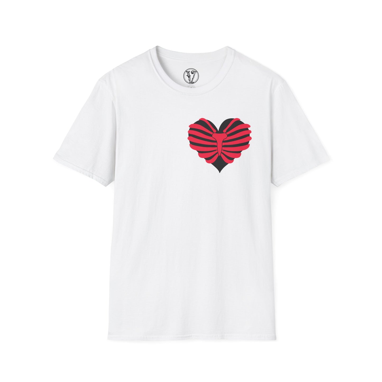 Red & Black Striped Heart T-Shirt — Cute Heart Graphic Tee