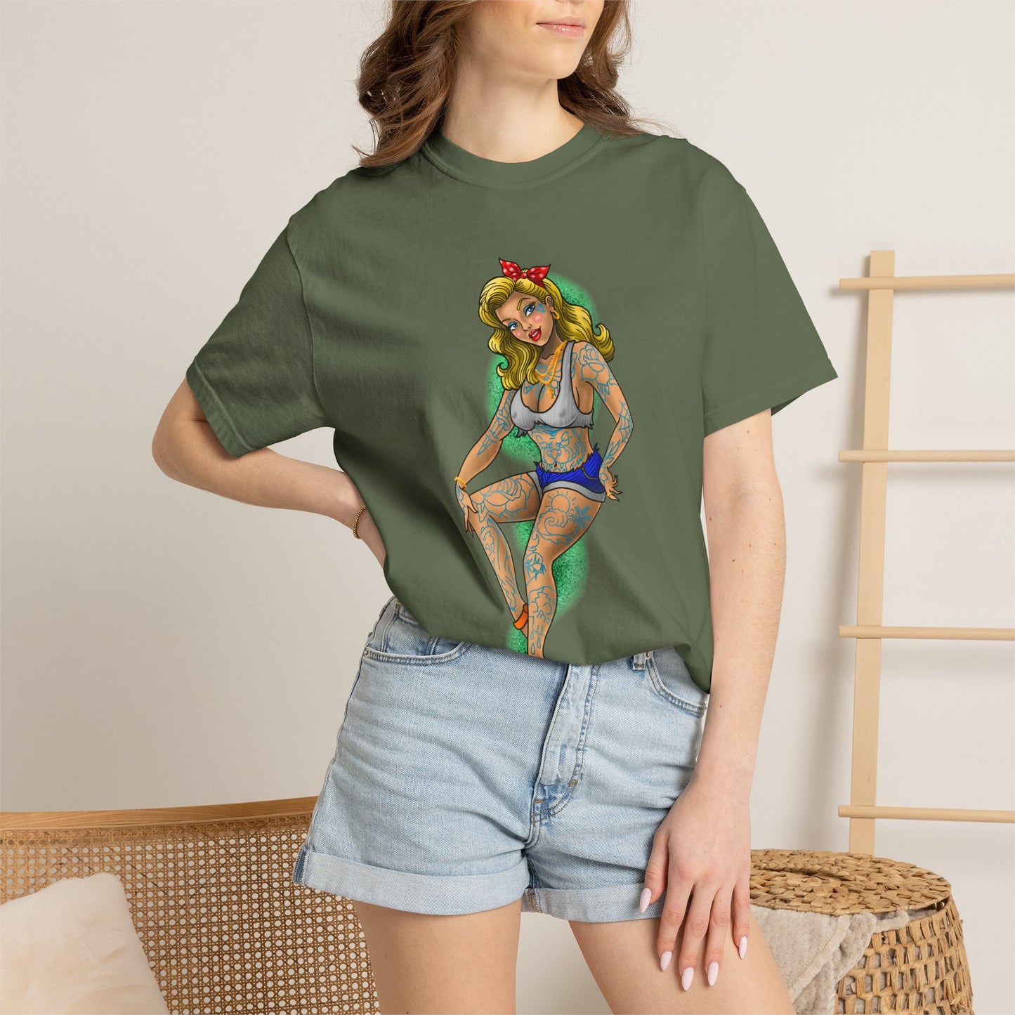 Blonde Tattoo Pinup Girl