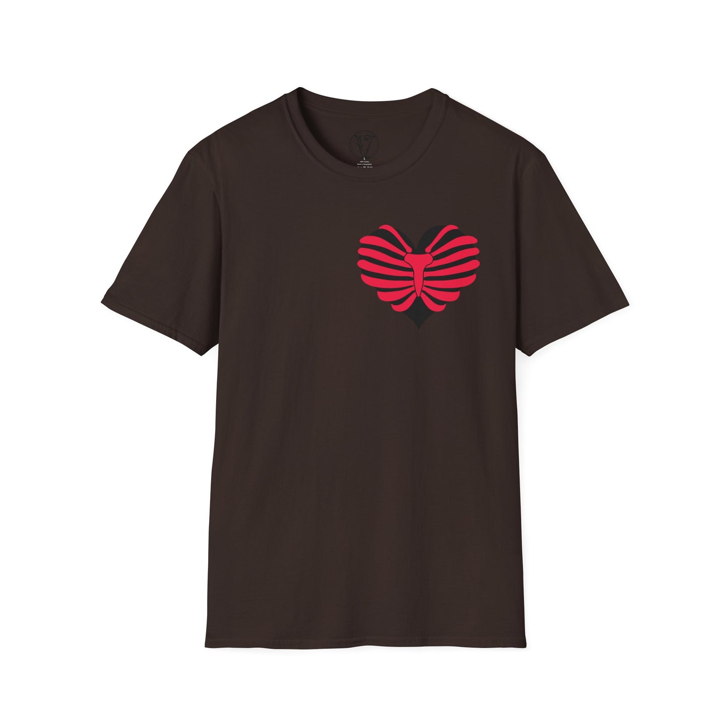Red & Black Striped Heart T-Shirt — Cute Heart Graphic Tee