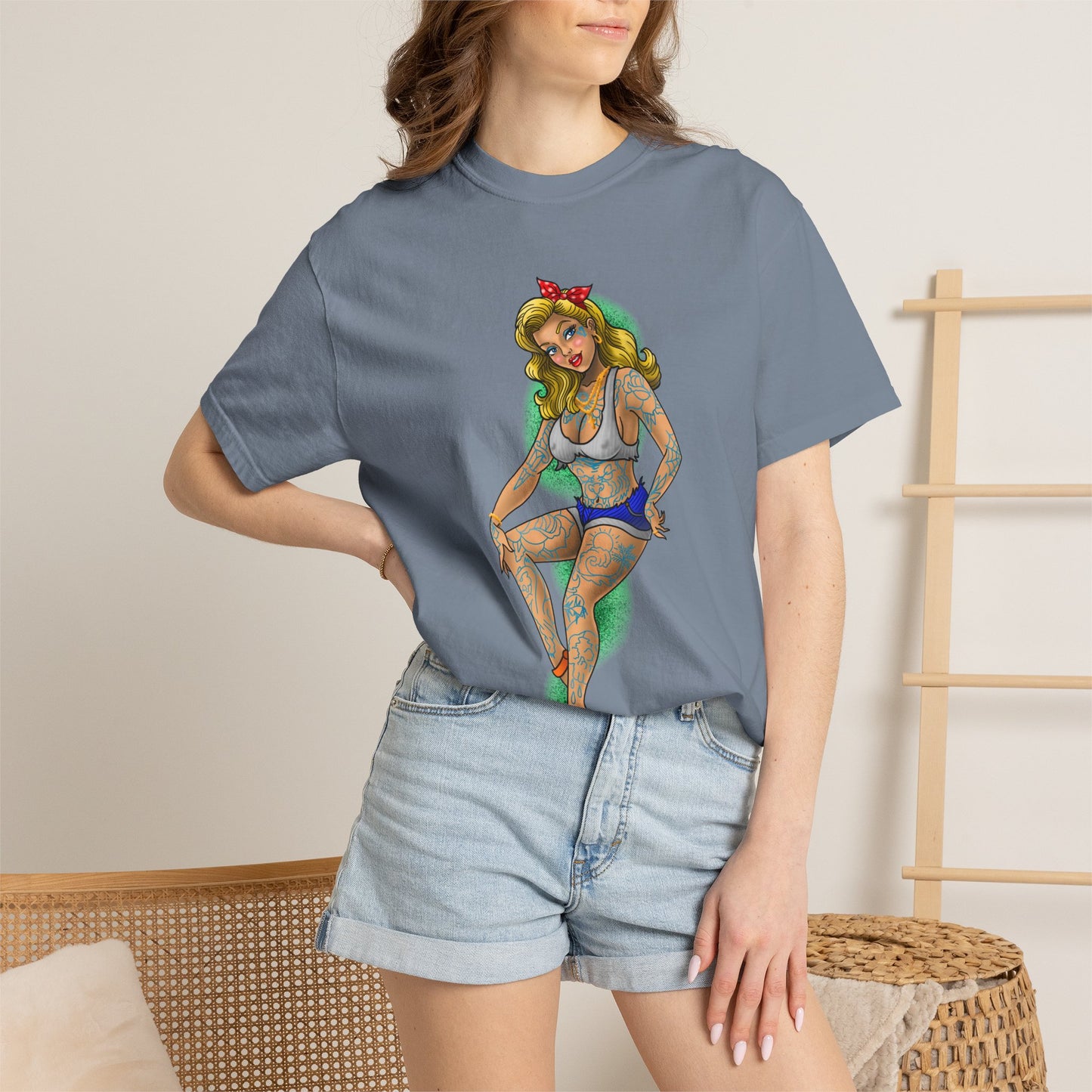 Blonde Tattoo Pinup Girl