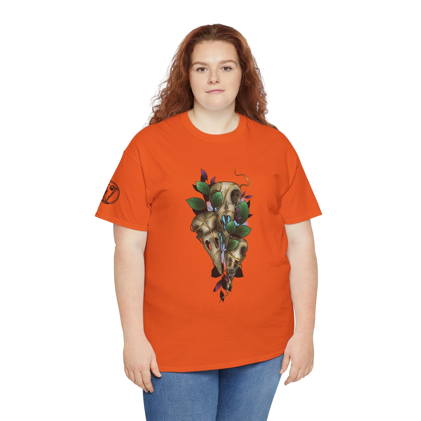Skull & Vines Graphic Tee — Botanical Skull Art T-Shirt